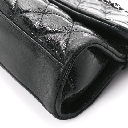 Chanel Glazed Crackled Calfskin Mademoiselle Flap Black 10 of 10