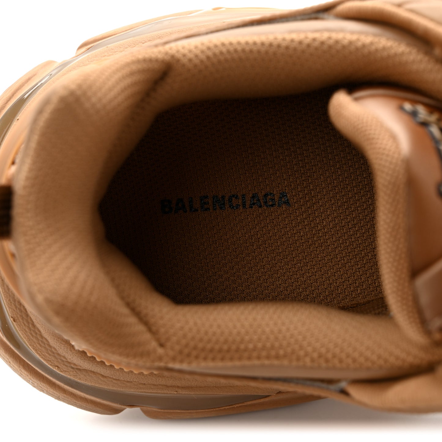 Rubber Mesh Monocolor Clear Sole Womens Track.2 Open Sneakers 40 Light Brown