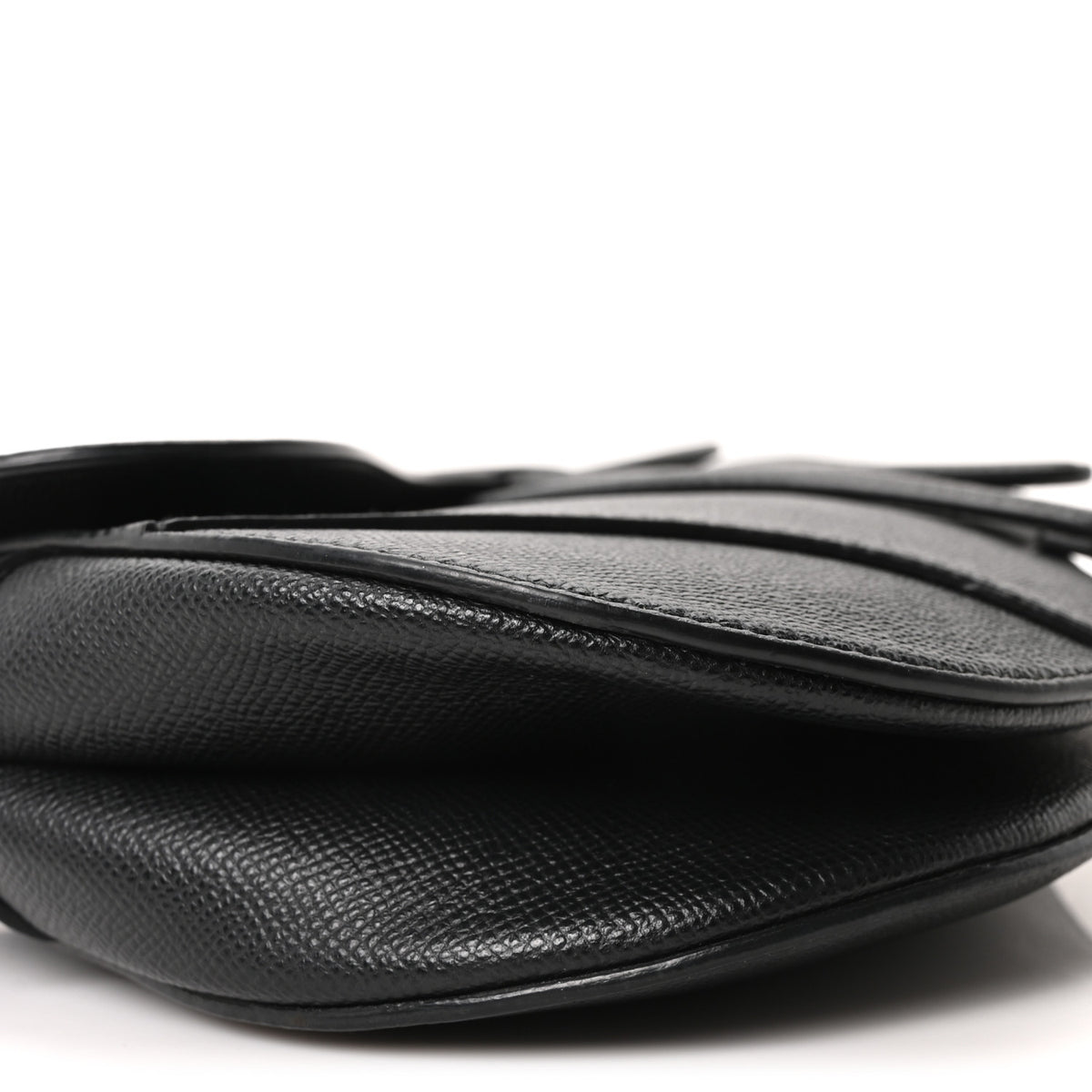 Christian Dior Grained Calfskin Saddle Bag Black 9 of 11