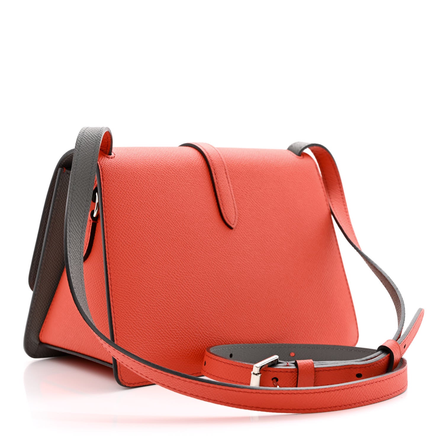 Moynat Carat Calfskin Madeleine Bag Coral Zinc 3 of 12