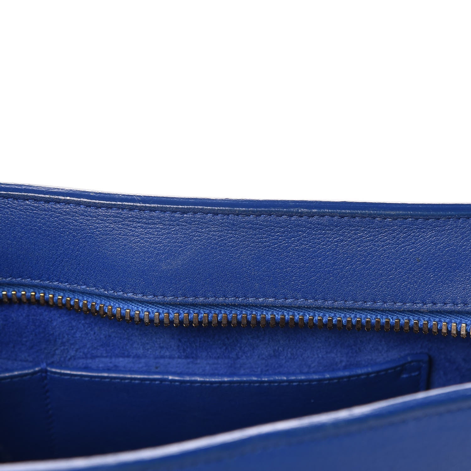 Saint Laurent Calfskin Small Monogram Cabas Blue Majorelle 12 of 16