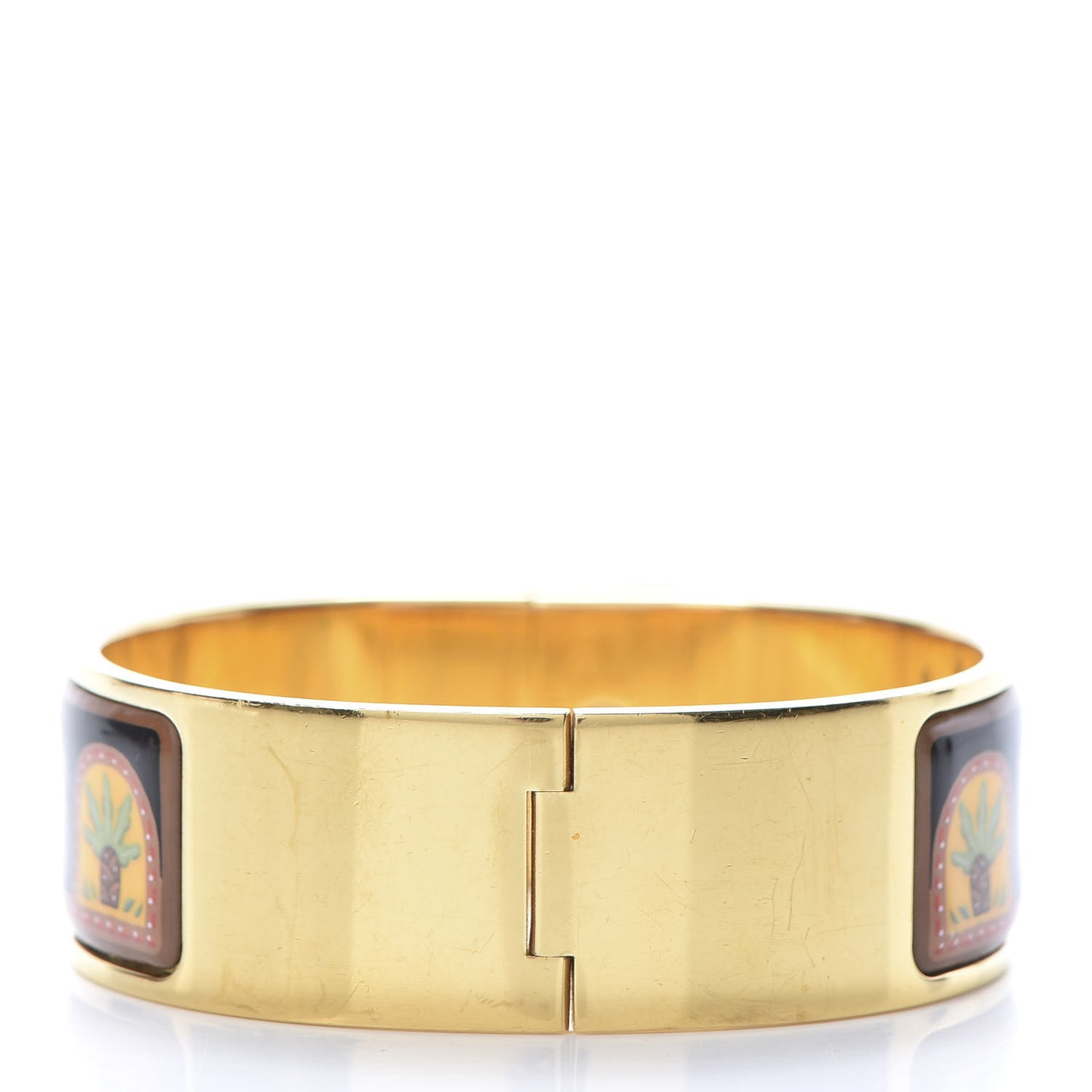 Enamel Printed Wide Loquet Bracelet