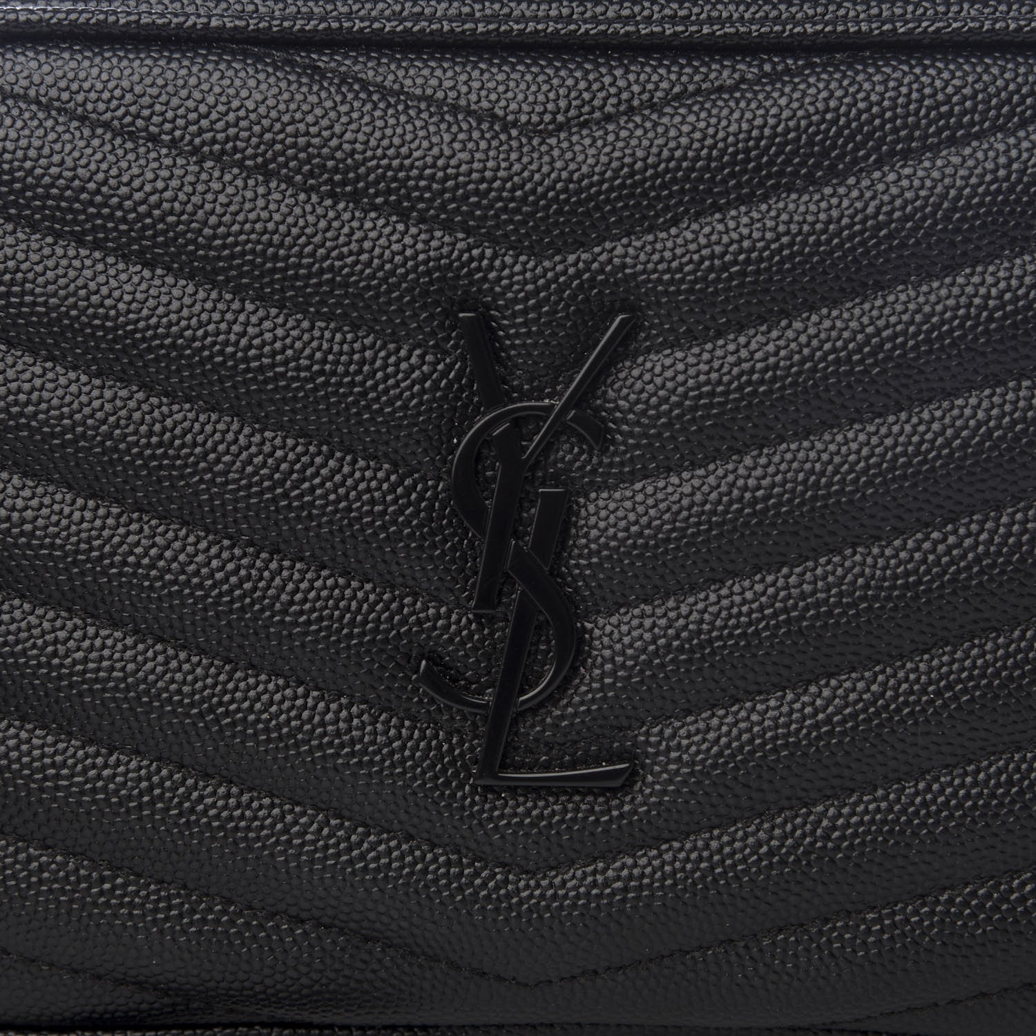 Saint Laurent Grain De Poudre Matelasse Monogram Mini Lou Camera Bag Black 9 of 9
