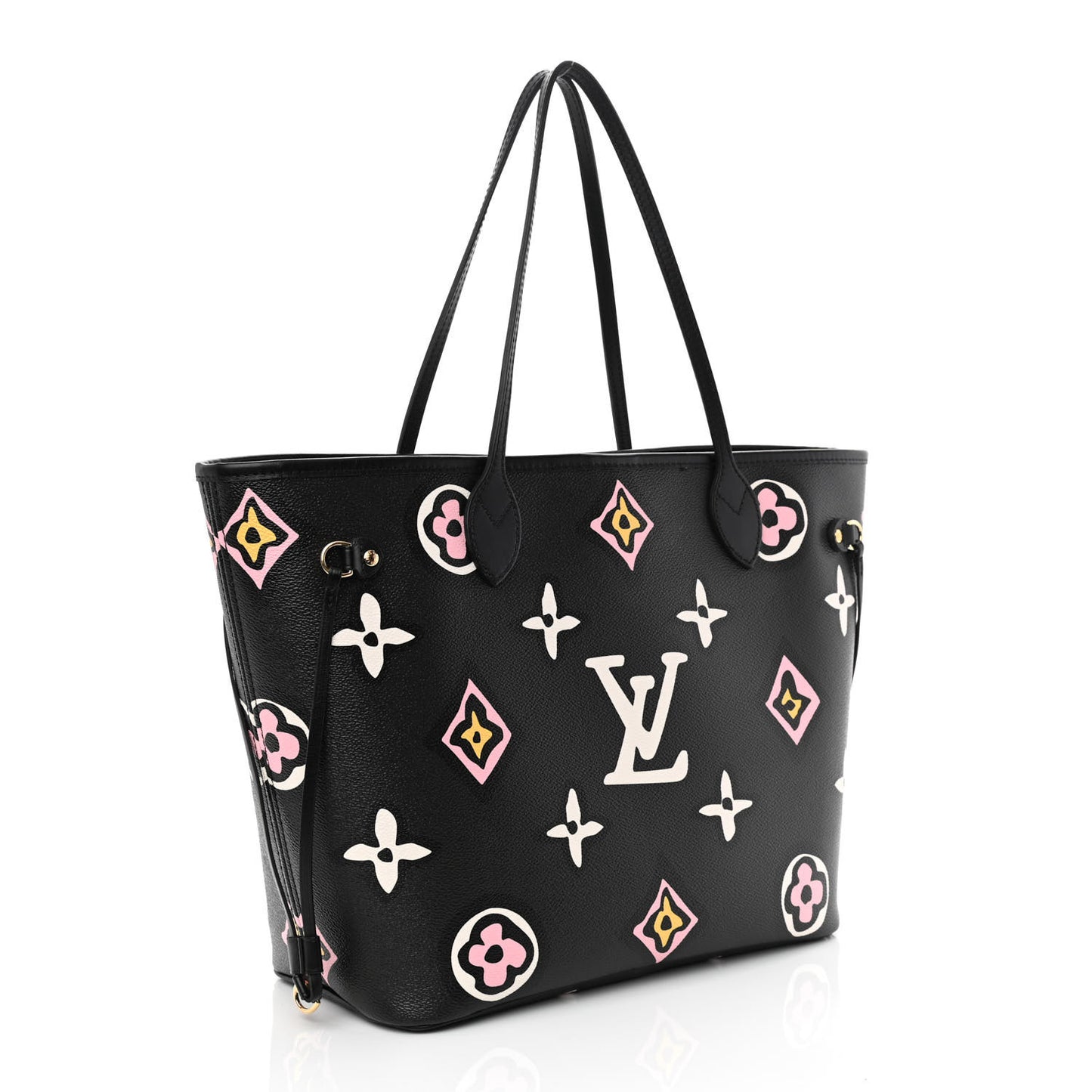 Monogram Giant Wild At Heart Neverfull MM Black