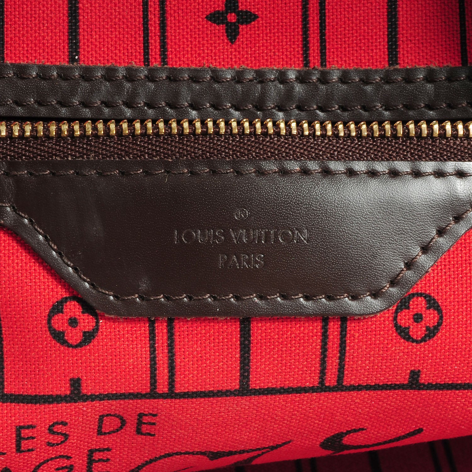 Louis Vuitton Damier Ebene Neverfull MM 8 of 9