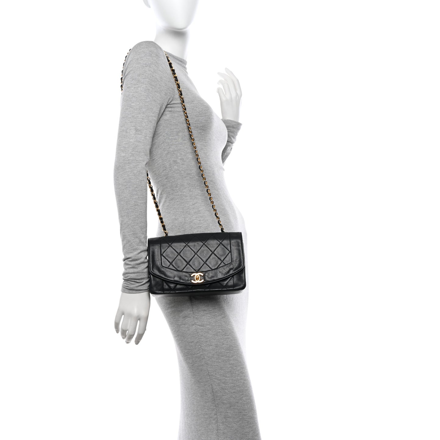 Lambskin Quilted Small Single Flap Black