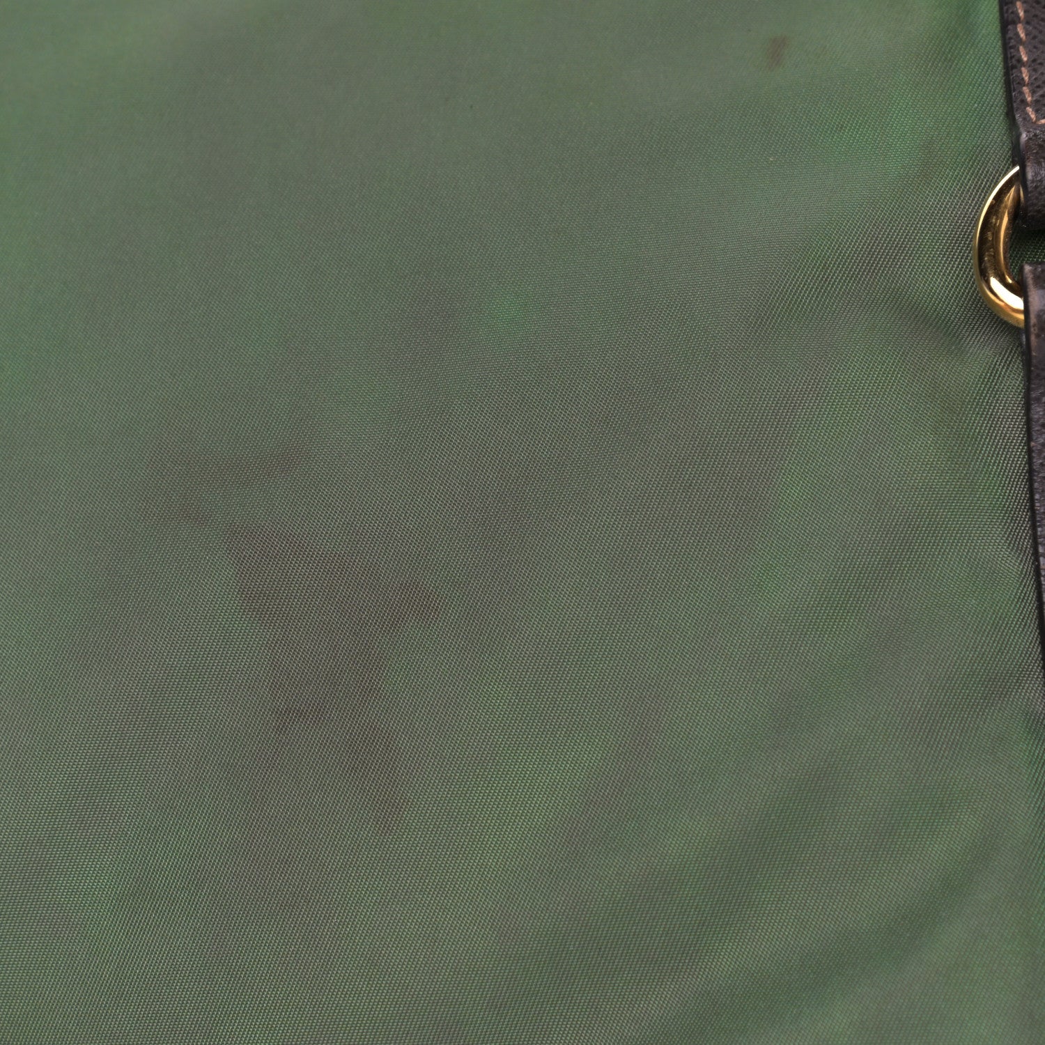 Prada Saffiano Tessuto Nylon Shopping Tote Green Brown 19 of 24