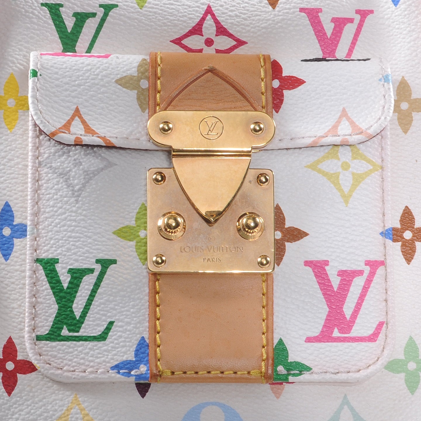 Monogram Multicolor Keepall 45 White