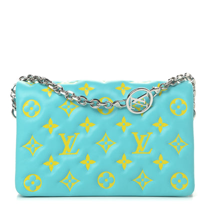 Louis Vuitton Lambskin Embossed Monogram Vuittamins Pochette Coussin Menthe Jaune 1 of 5