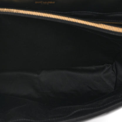 Saint Laurent Calfskin Y Quilted Monogram Large Loulou Chain Satchel Black 5 of 11