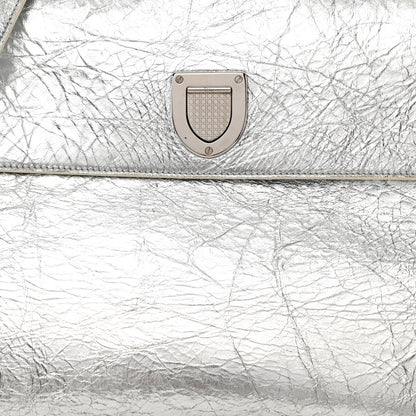 Christian Dior Metallic Calfskin Large Diorever Flap Silver 8 of 13