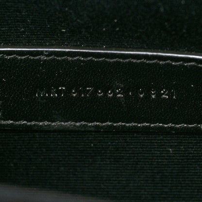 Saint Laurent Grain De Poudre Matelasse Chevron Monogram Envelope Clutch Black 8 of 13
