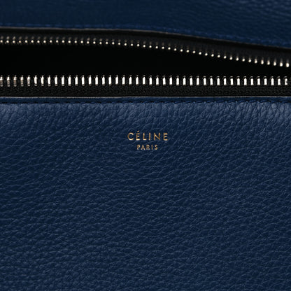 Celine Drummed Calfskin Medium Edge Shoulder Bag Ocean Blue 7 of 18