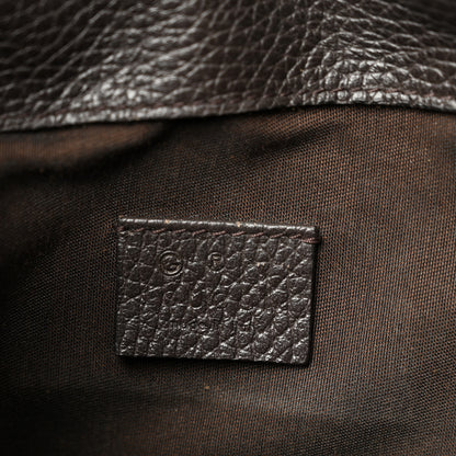 Gucci Monogram Dollar Calfskin O Drawstring Backpack Beige Ebony Testa di Moro Dark Chocolate 6 of 10