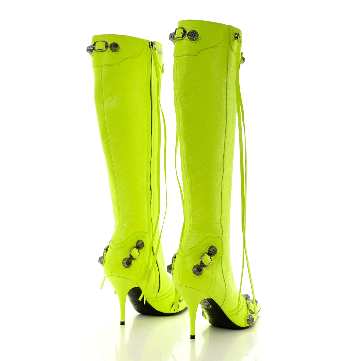 Agneau Arena Cagole 90mm Boots 37.5 Fluo Yellow