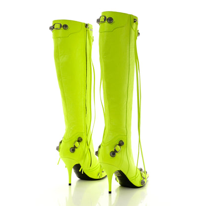 Balenciaga Agneau Arena Cagole 90mm Boots 37.5 Fluo Yellow 4 of 8