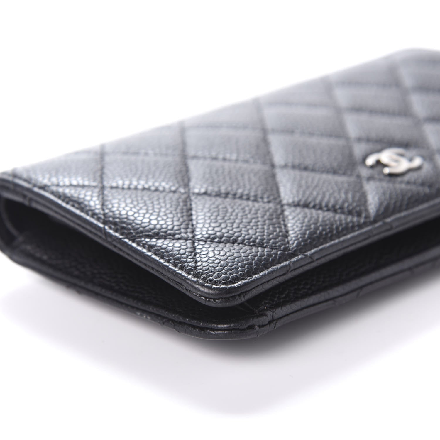 Chanel Caviar Quilted Yen Wallet Black 5 of 11