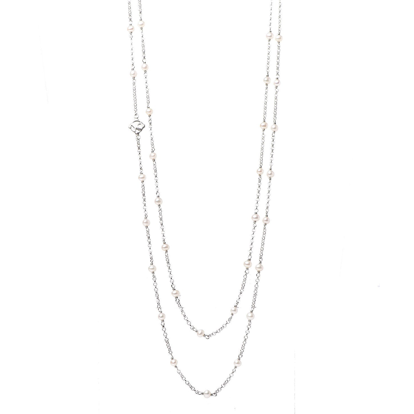 Sterling Silver Freshwater Pearl Bead Chain Necklace