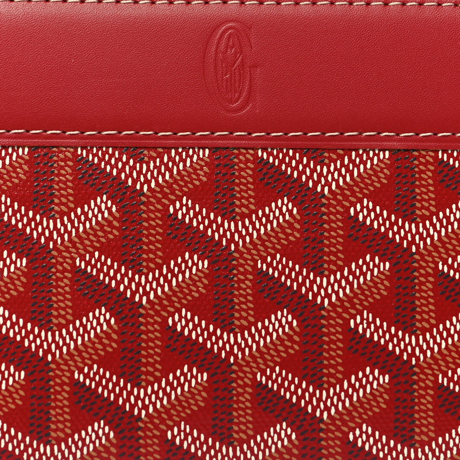 Goyard Goyardine Matignon Zip Around GM Wallet Red 7 of 8