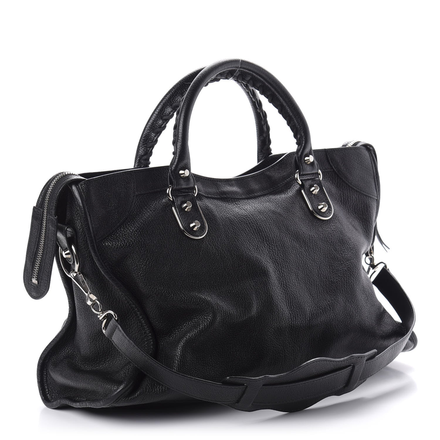 Balenciaga Chevre Silver Metallic Edge Hardware City Black 3 of 10