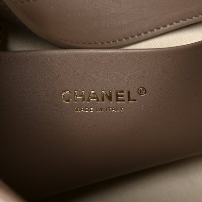 Chanel Suede CC Large Bucket Bag Grey 6 of 10