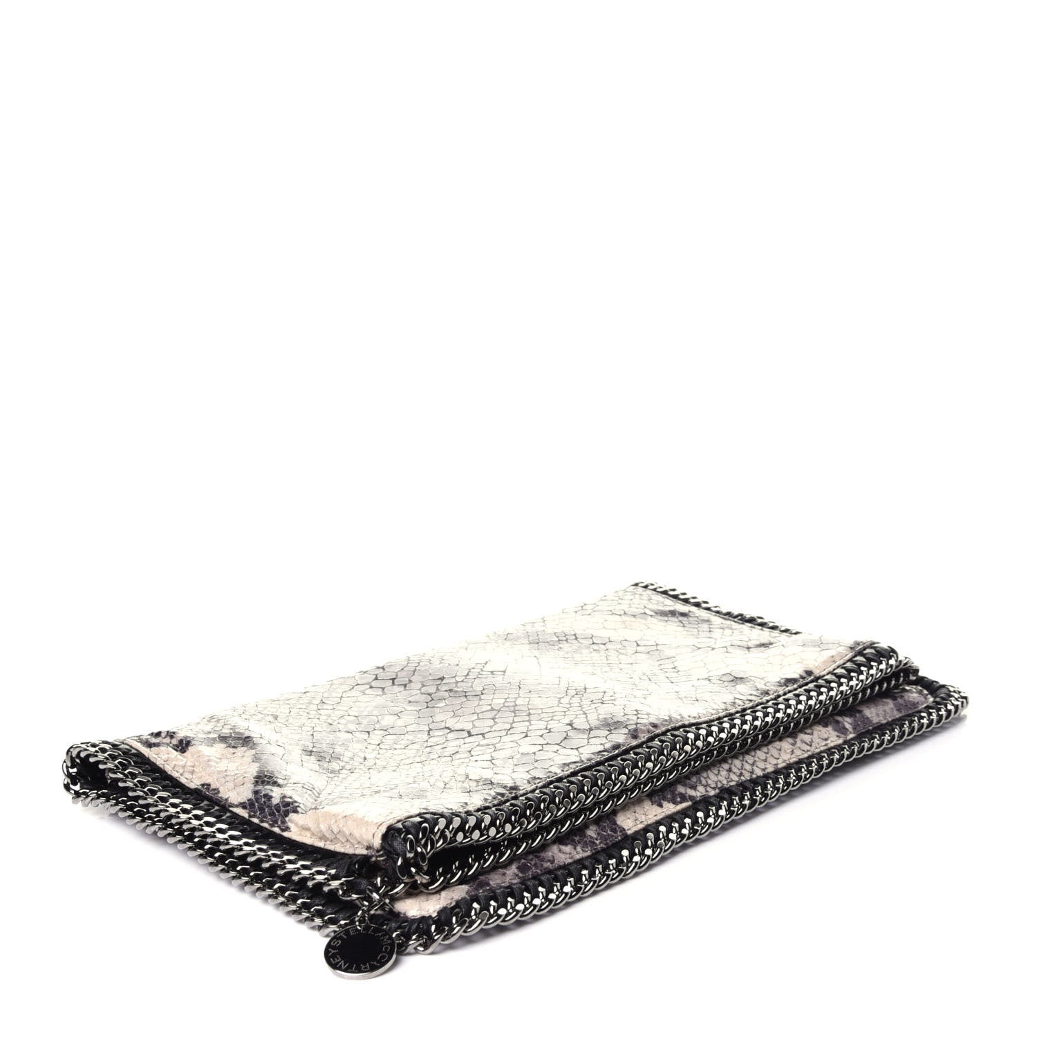 Stella McCartney Eco Python Falabella Fold Over Clutch Grey 4 of 12