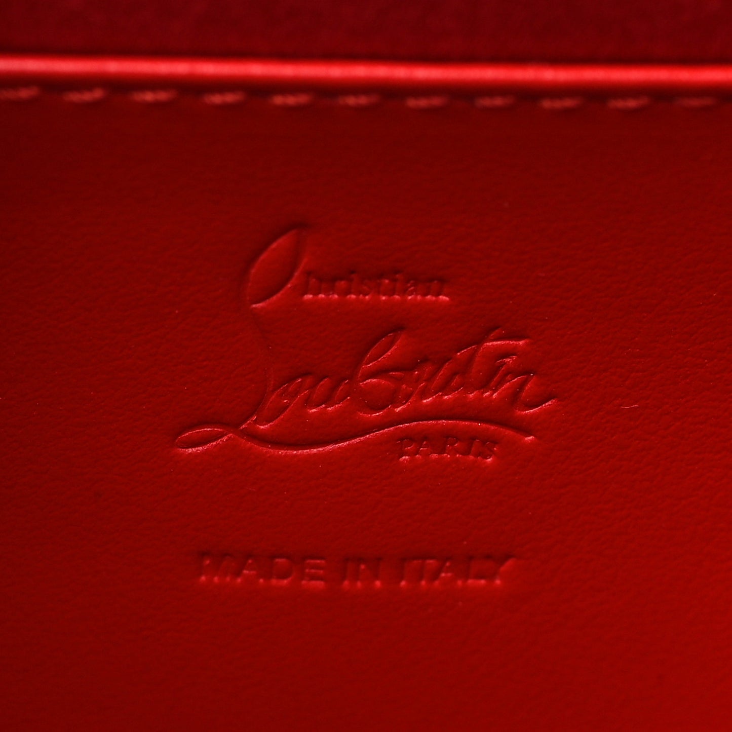Satin Palmette Clutch Red