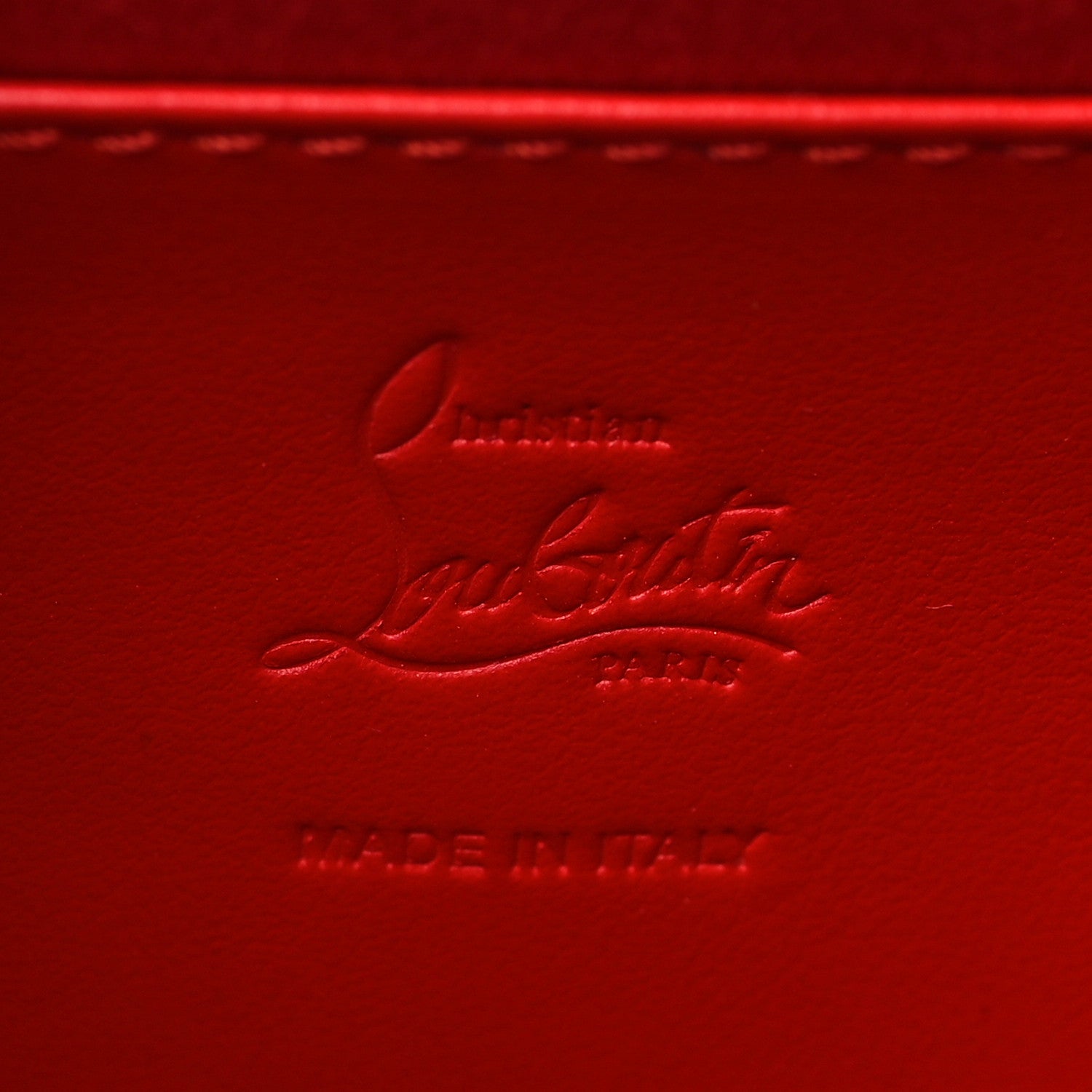 Christian Louboutin Satin Palmette Clutch Red 6 of 9