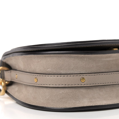 Chloe Calfskin Suede Small Nile Bracelet Bag Motty Grey 6 of 9
