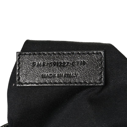 Saint Laurent Calfskin Crocodile Embossed Monogram Large Niki Shopping Bag Black 7 of 10