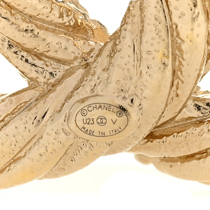 Chanel Twisted CC Brooch Light Gold 3 of 3