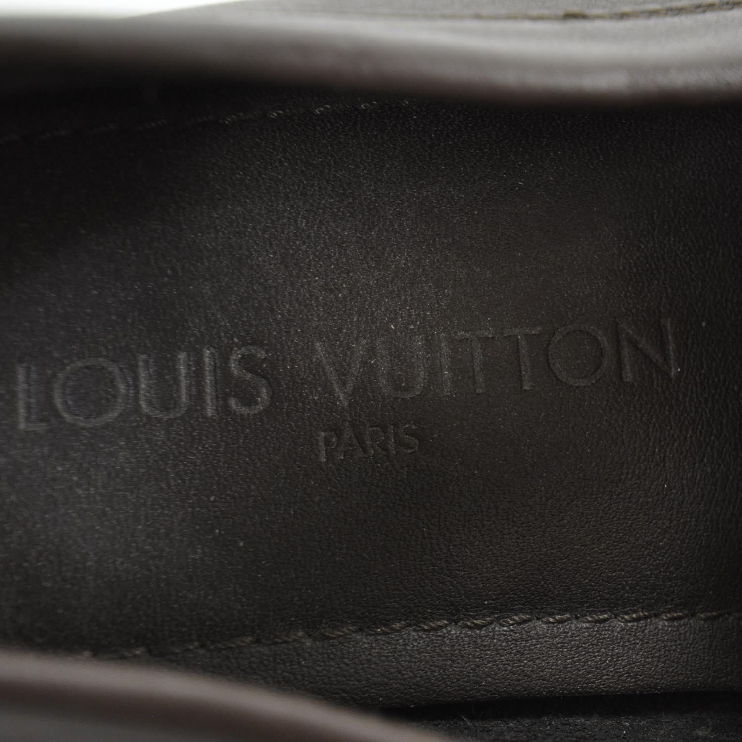 Louis Vuitton Mens Leather Zen Driving Loafers 6 Dark Brown 6 of 7