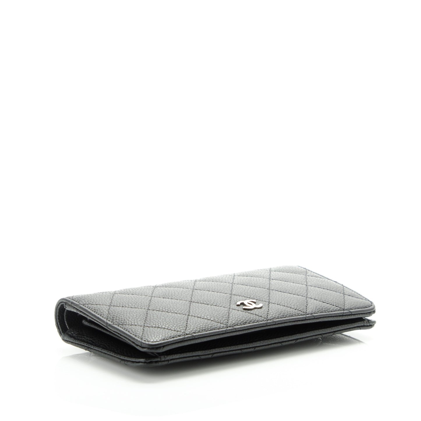 Caviar Quilted Yen Wallet Black