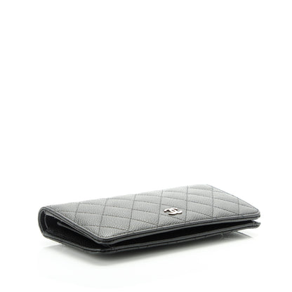Chanel Caviar Quilted Yen Wallet Black 4 of 8