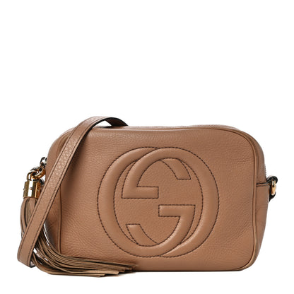 Gucci Pebbled Calfskin Small Soho Disco Bag Camelia 1 of 16