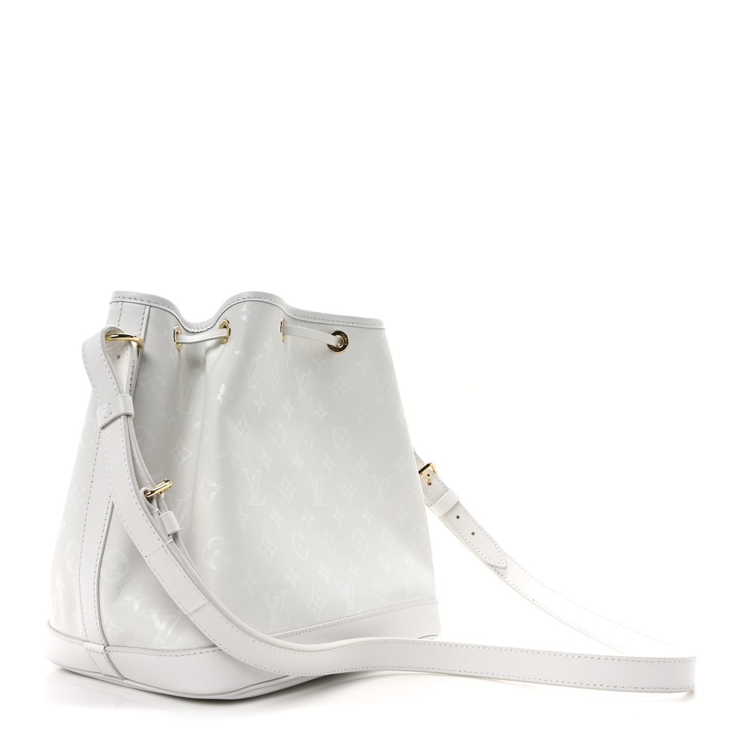 X SUN YITIAN Calfskin Monogram Petit Noe White