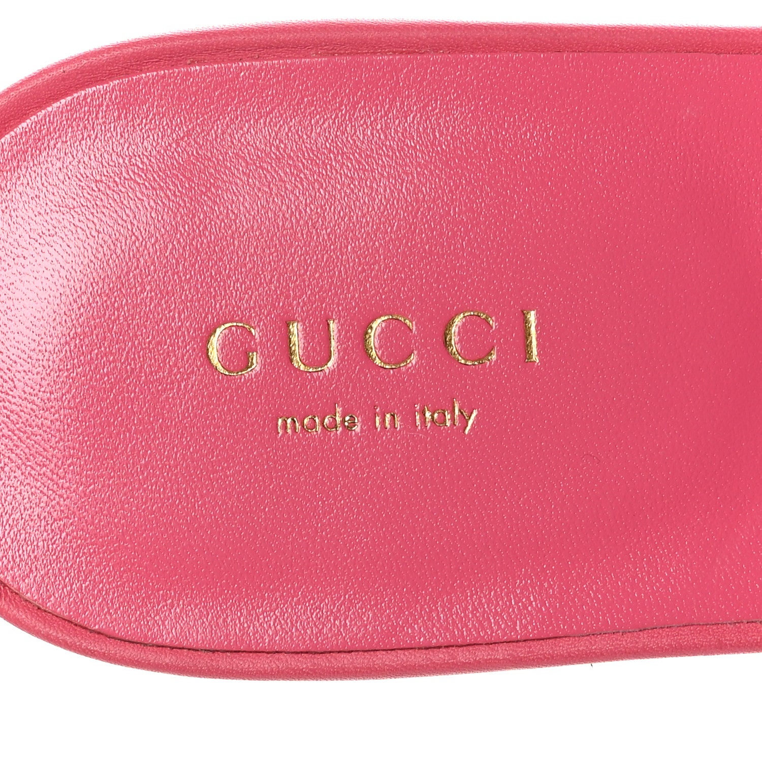 Gucci Cosmos Softy Calfskin Interlocking G Cut Out Slide Sandals 38.5 Rhodamine Pink 6 of 7