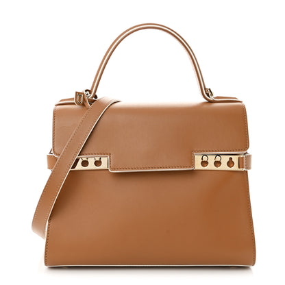 Delvaux Calfskin MM Tempete Satchel Camel 1 of 12
