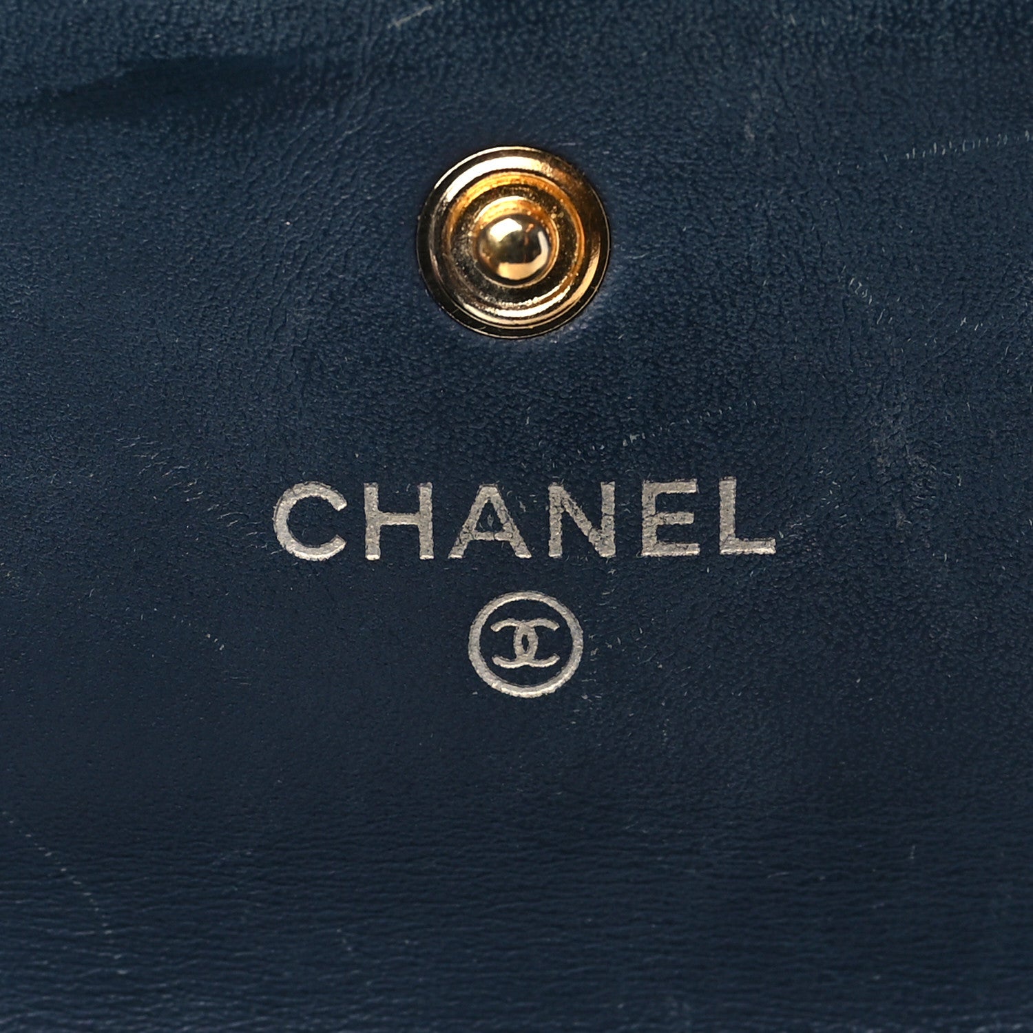 Chanel Patent Quilted Large Flap Wallet Navy 6 of 10