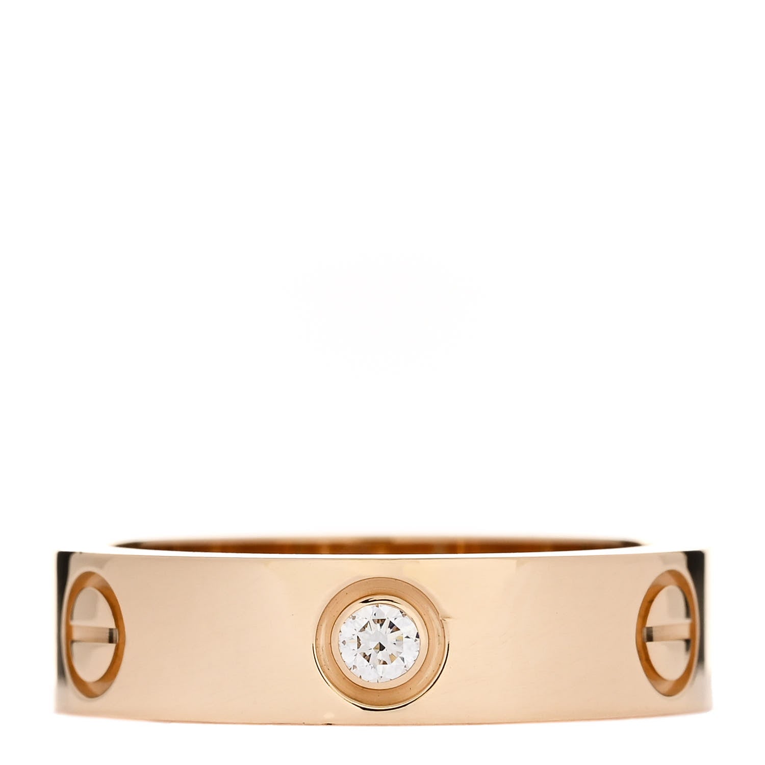 Cartier 18K Yellow Gold 3 Diamond 5.5mm LOVE Ring 58 8.25 1 of 5