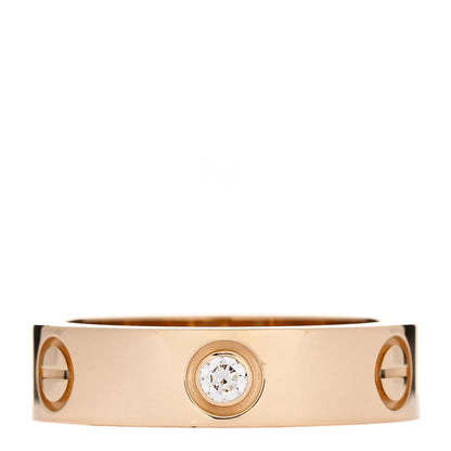 Cartier 18K Yellow Gold 3 Diamond 5.5mm LOVE Ring 58 8.25 1 of 5