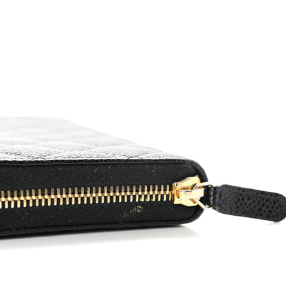Chanel Caviar Quilted Large Gusset Zip Around Wallet Black 10 of 10
