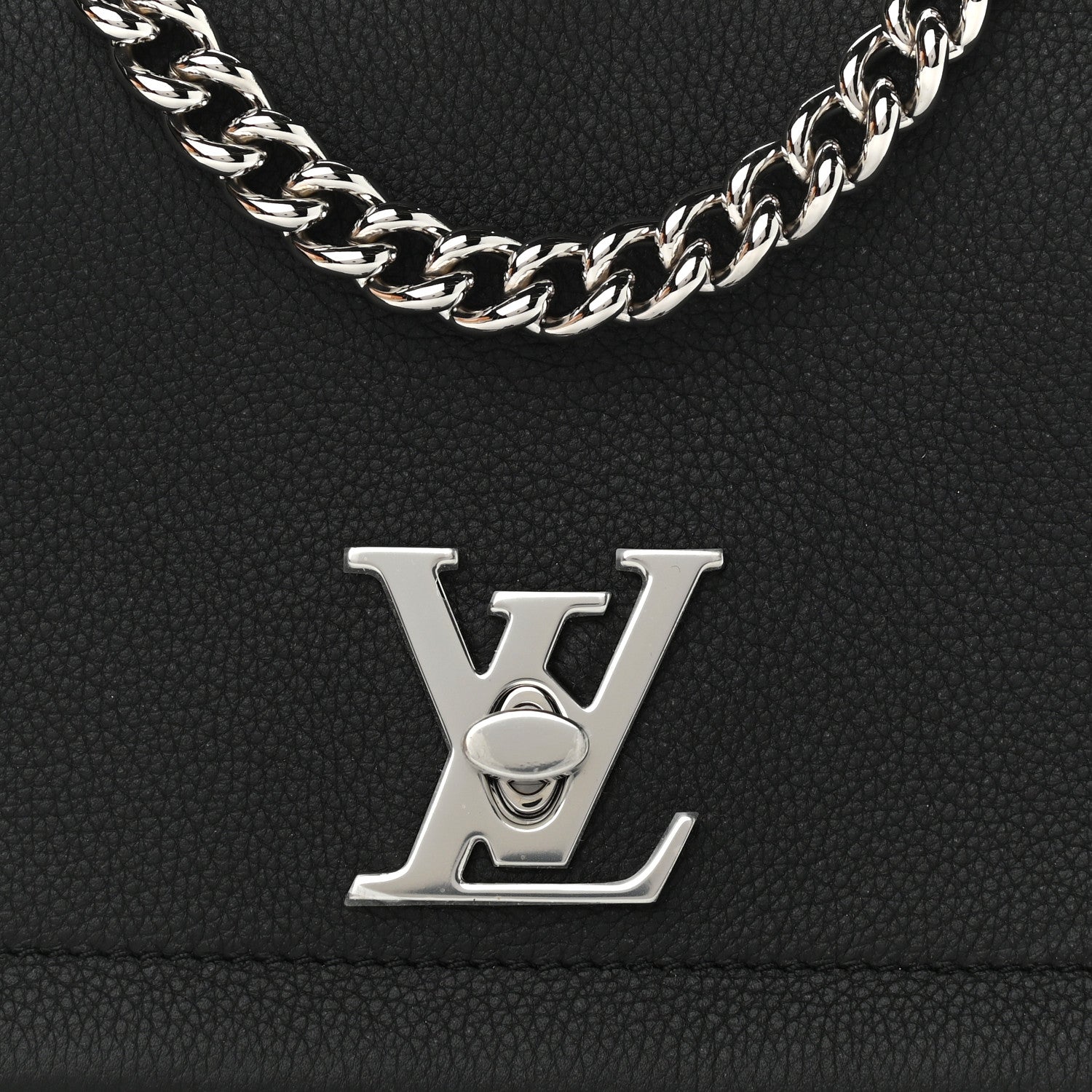 Louis Vuitton Calfskin Lockme II Chain Bag BB Black 8 of 11