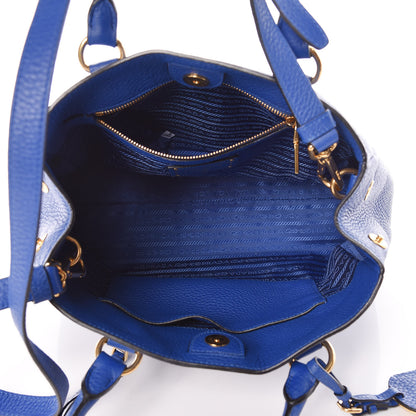 Prada Vitello Daino Shopping Tote Azzurro 5 of 9