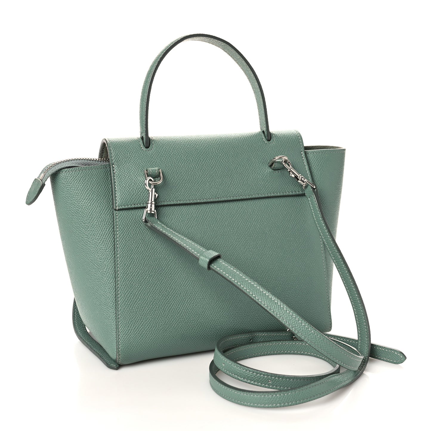 Grained Calfskin Nano Belt Bag Celadon