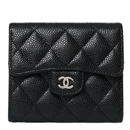 Chanel Caviar Quilted Compact Flap Wallet Black 1 of 10
