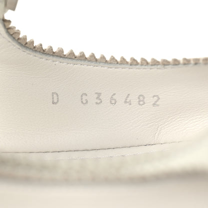 Chanel Calfskin Mary Jane Flats 37.5 White Black 8 of 10