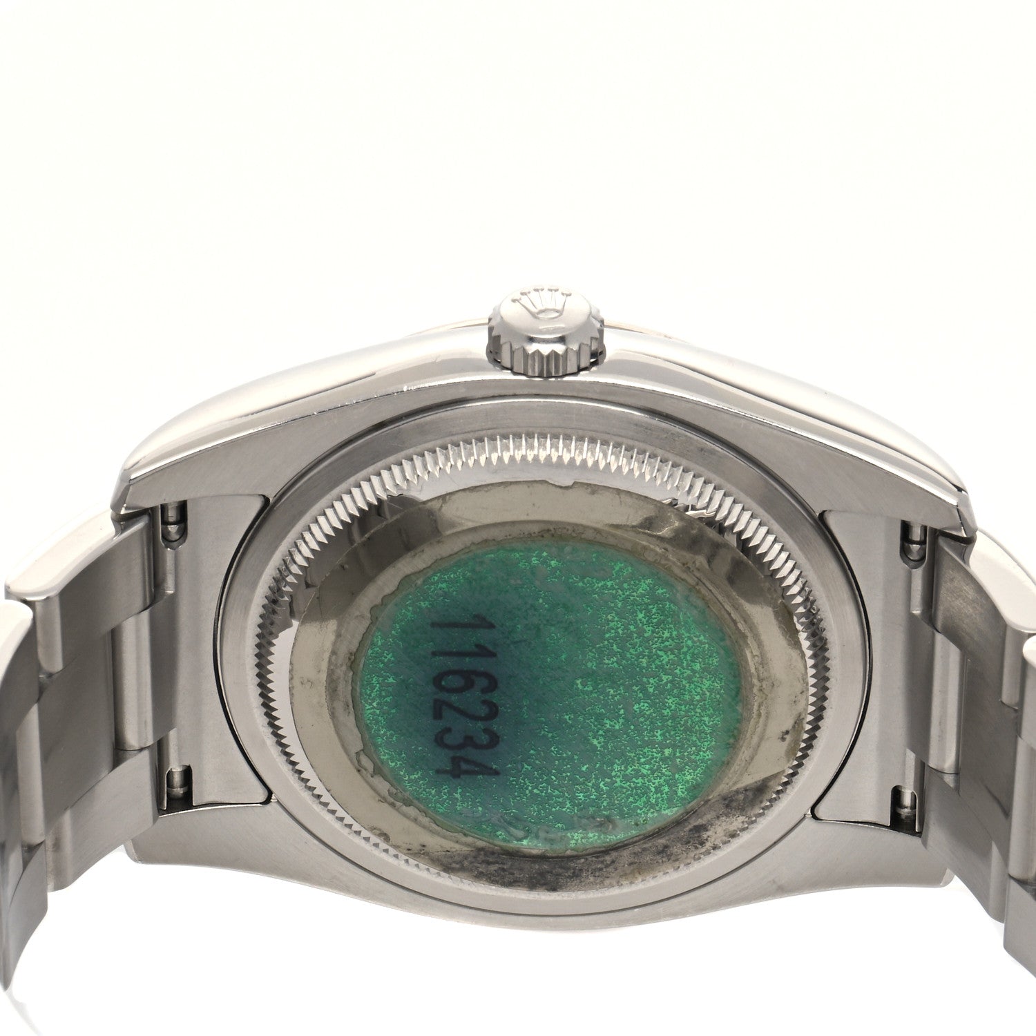 Rolex Stainless Steel 18K White Gold Diamond 36mm Oyster Perpetual Datejust Watch Black 116234 4 of 6