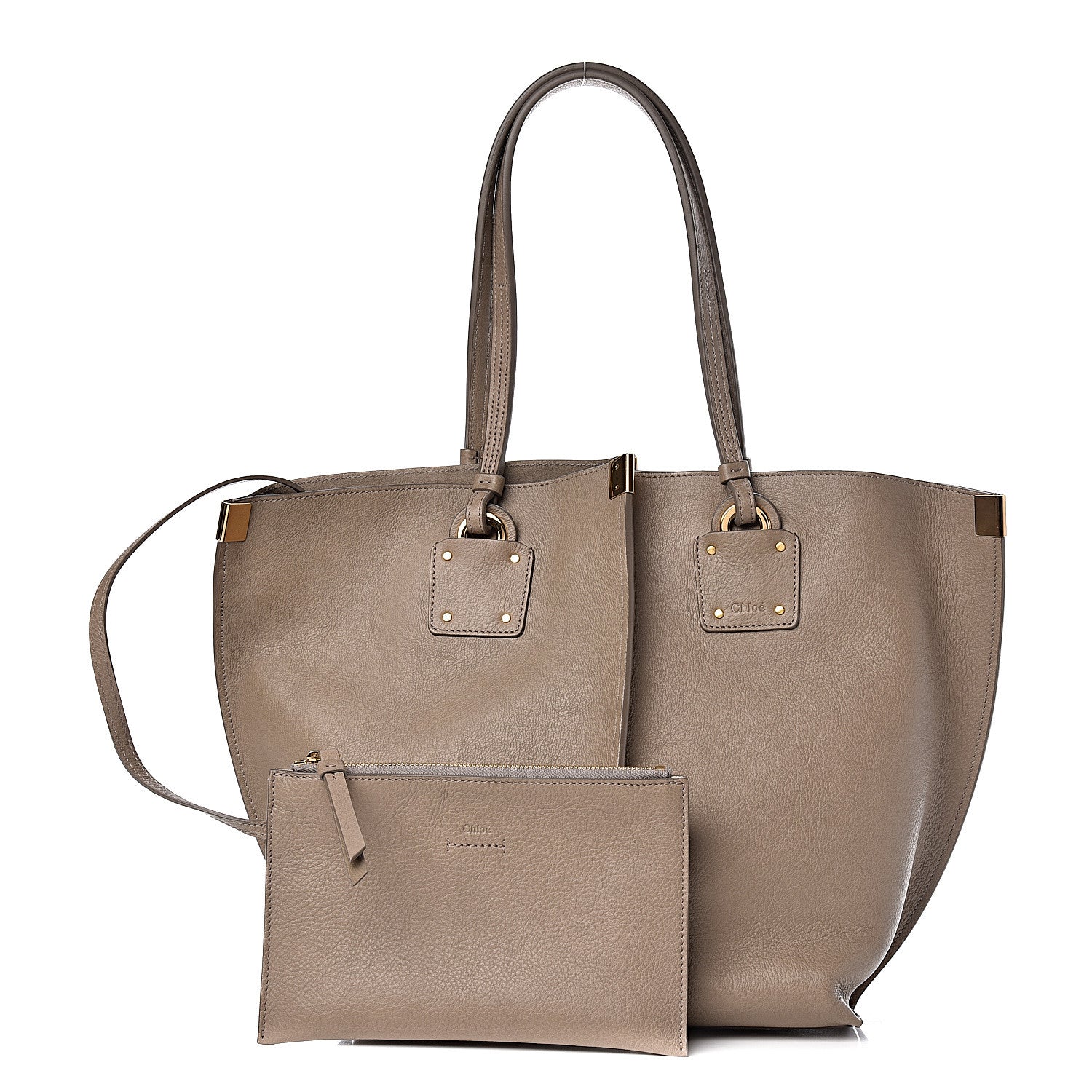 Chloe Smooth Calfskin Medium Vick Tote Motty Grey 1 of 13
