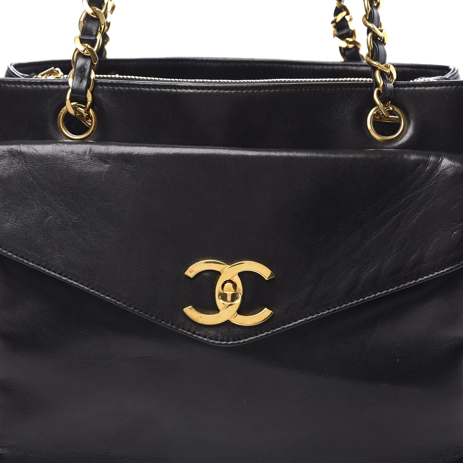 Chanel Lambskin CC Shoulder Bag Black 12 of 13
